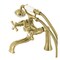 Kingston Brass KS228SB Deck Mount Clawfoot Tub Faucet with Hand Shower, Brushed Brass KS228SB - alternate 1